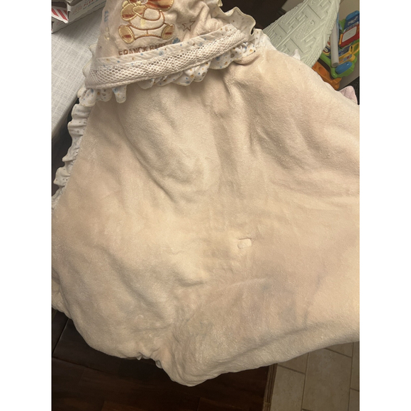 Disney Other - Baby Blanket Mickey Head Print With Hat And Tie - Warm-Cream Color- Used